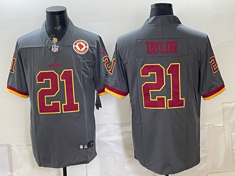 Men 2026 Washington Redskins #21 Taylor grey Limited Nike NFL Jersey 0826002